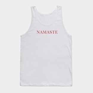 Namaste Serif Red Text Tank Top